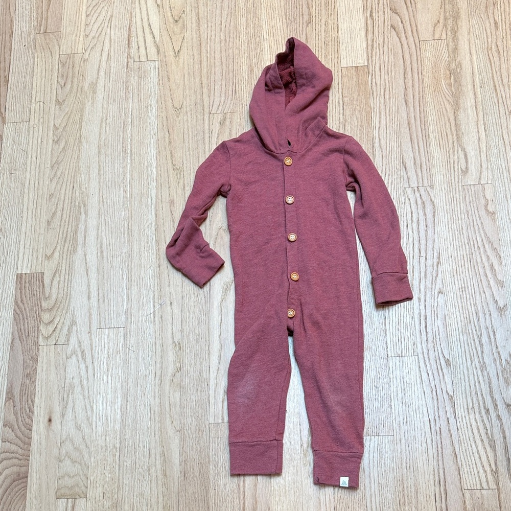 Burgundy Jumpsuit Hooded Toddler